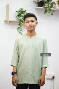 KURTA TELUK BELANGA VISCOSE PLAIN KURTA LELAKI MEN MUSLIM WEAR HOT SELLING KURTA 3 (SUKU)