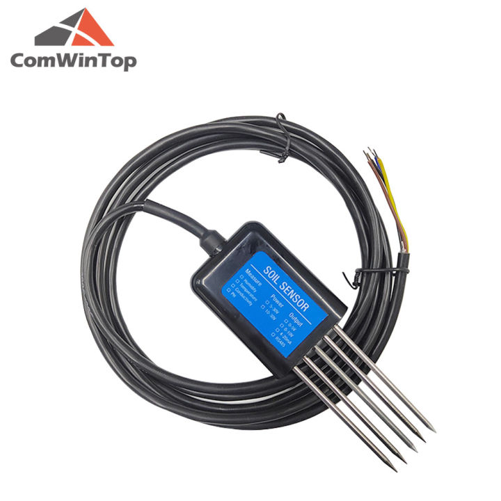 วัดความชื้นในดินอุณหภูมิความชื้น EC PH NPK 4-20mA 0-5V RS485 Modbus ...