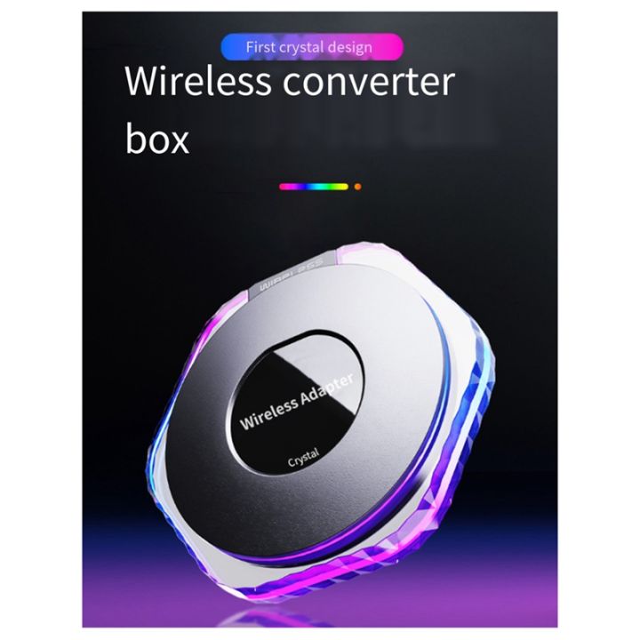  wpsj 2 in 1 wireless carplay adapter with rgb lighting car adapter