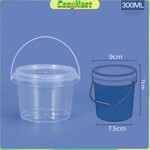 C.N. 1L 0.3L 0.5L Bucket with Seal Clear Storage Plastic Container Pail Food Packaging Canister