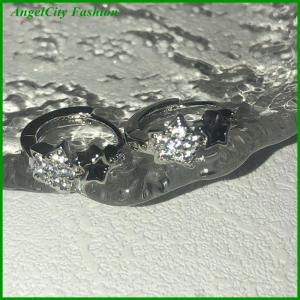 AngelCity Fashion Store Fashion Retro Zircon Pentagram Ear Buckle Earring Trend Simple Star Hoop Earrings For Women Girls Aesthetic Jewelry Gifts