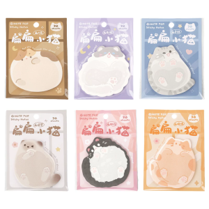 Adhesive Memos Pad Lovely Pet Sticky Note Simple Note Pads Kitten Series Sticky Notes School Office Accessories
