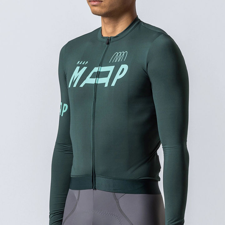 MAAP 2024 Long Sleeve Cycling Jersey Quick Dry Spandex Jersey