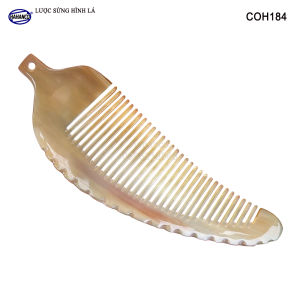 Lược sừng hình lá xuất Nhật (Size: L - 17cm) làm quà tặng đầy ý nghĩa - COH184
