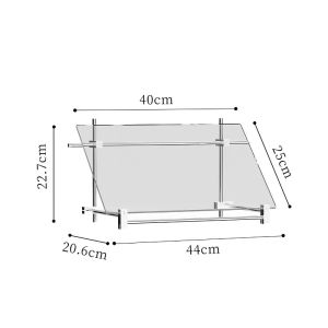 FFBH Simple Menu Display Racks Desktop Standing Brand Transparent Shelf Modern Acrylic Shelves Commercial Use Practical Tools Z5Q1T