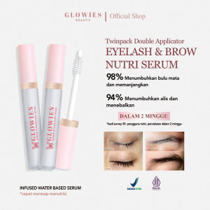 GLOWIES BEAUTY | Twinpack Serum Alis dan Bulu Mata Eyelash 4 ml | Water Based Serum