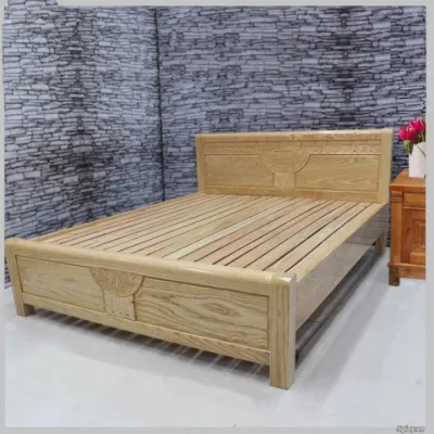 Giường Ngủ Gỗ Sồi Nga Màu Tự Nhiên giường gỗ cao cấp