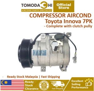 TOMODACHI Car Aircond Parts Compressor Toyota Innova 7PK 2003 | Kompressor Aircon Kereta | Heavy Duty & Excellent Cooling Performance I