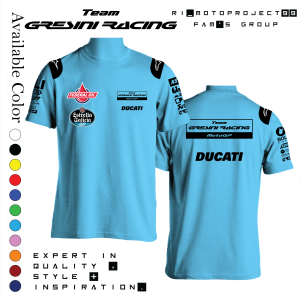 Tshirt Kaos Team Gresini Ducati Moto GP 2024 Marc Marquez Series Best Quality