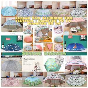 Tudung Saji Lipat Penahan Panas Aluminium Foil Anti Debu Jumbo Terlaris