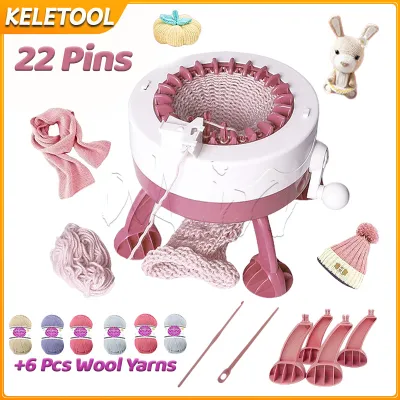 48 Needles Knitting Machine Smart Weaving Loom Knitting Board Manual Rotating Double Loom Weaving Loom Machine Kit for Beginners
