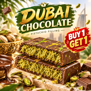 [BUY 1 GET 1] Dubai Chocolate Premium Style  Pistachio | Middle Eastern Dessert Luxury Gift Sweet Treat Chocolate Bar