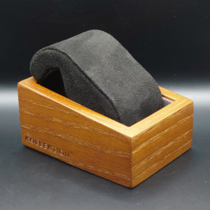 TYP.B Wooden Watch Display Box with E Type watch Pillow in Black & Beige
