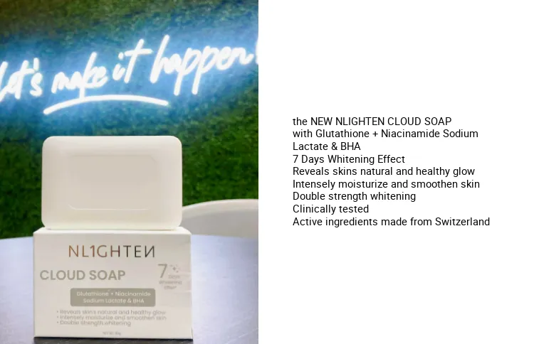 nlighten glutathione review Cloud Soap 7 Days Whitening Effect Niacinamide Sodium Lactate & BHA Jarrow Formulas Glutathione Reduced low PH Flavor:Strawberry Kiwi