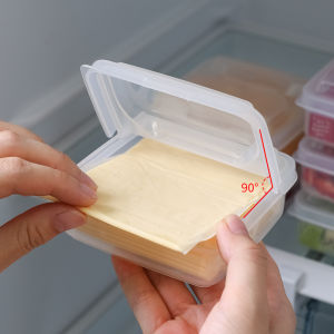 2pcs Butter Cheese Storage Box Portable Refrigerator Fruit Vegetable Fresh-keeping Organizer Box Transparent Container