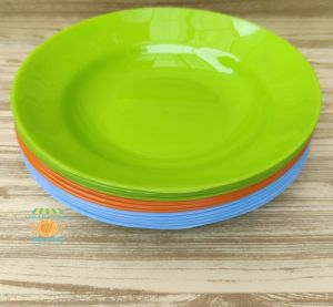 PIRING PLASTIK MURAH 12 PCS  / PROMO FREE ONGKIR PIRING MAKAN PLASTIK1 LUSIN / BAYAR DI TEMPAT / COD