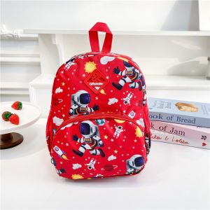 🚀 ใบเล็กแต่จุมาก กระเป๋าเป้ นักเรียนสะพายหลัง ลายอวกาศ ช่องหน้าใส่ของ มีช่องกระเป๋าด้านข้าง ขนาด 12 นิ้ว