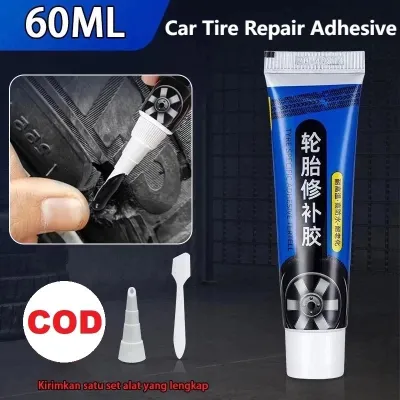 Lem Tambal 60ML Perbaikan Ban Mobil Sepeda Motor Anti Bocor Tahan Suhu Anti Bocor Anti Retak Untuk Ban Motor