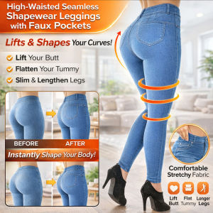 Leggings Printing Stretch Pants Buttock Lifting and Shaping Imitation Denim Comfortable Fit