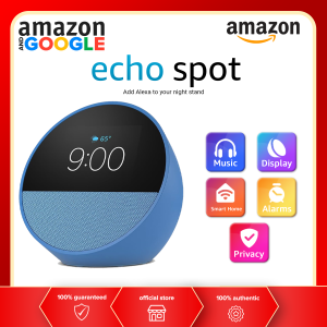 Amazon Echo Spot (2024 release) Smart alarm clock with vibrant sound and Alexa