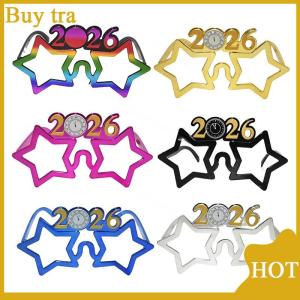 [Buytra] 2026 Number Eyeglasses Happy New Year Glasses Glitter Sunglasses Cosplay Prop Xmas Party Decoration Funny Glasses