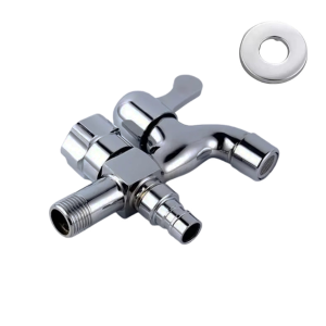 304 Stainless Steel Faucet 1 in 2 out Head Two Way Water Washer Tap Faucet Bathroom Kitchen tap Wall Mounted