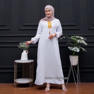 BAJU GAMIS WANITA DEWASA MUSLIMAH RENDA EMAS MURAH UKURAN ALL SIZE STANDAR JUMBO BIG SIZE MODEL TERBARU