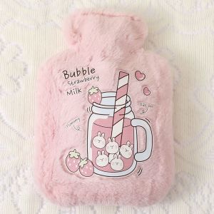 Winter Water Injection Hot Water Bottle Student Girl Hot Compress Belly Warm Water Bag Cover Cartoon Plush