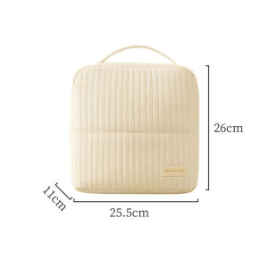Makeup Bag large capacity Toiletry Bag Portable Travel cosmetic storage bag Standing multi-layers With luggage strap Dutch velvet