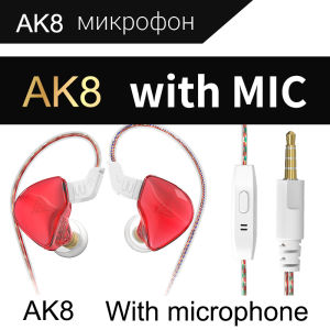 [Limited Time Offer] QKZ AK8 Original 3.5mm AUX Wired Headphones In-Ear HiFi Heavy Bass Music Earphone HD Mic Noise Reduction Earbuds Sports Headset PK CK5 DM7 AK6 Universal for Mobile Phone PC Laptop