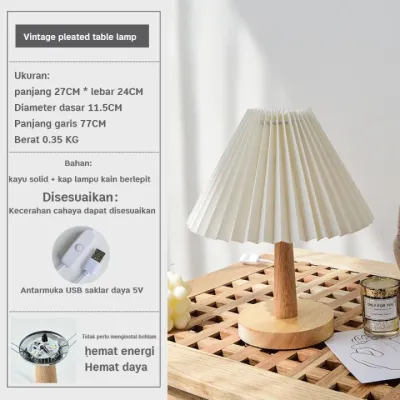 Lampu Tidur Led 3 Color Lampu Wood Meja Hias Kain LED Lampu Vintage Gaya Jepang Lampu Lampu Meja Lampu Tidur Led Lampu Desk Lampu Led Bedside Lampu Vintage Lampu Gaya Jepang Lampu Bedroom Lampu