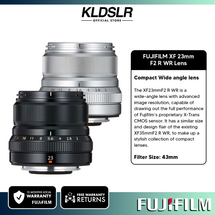FUJIFILM XF 23mm F2 R WR Lens FU232B FU232S for Fujifilm