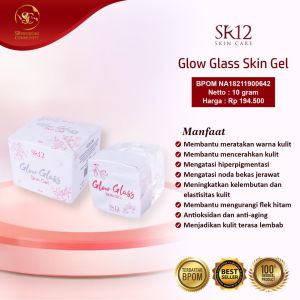 GGS GEL SR12 / GLOW GLASS SKIN GEL / MENCERAHKAN KULIT WAJAH / MEMUDARKAN FLEK / KRIM GLOWING MUKA