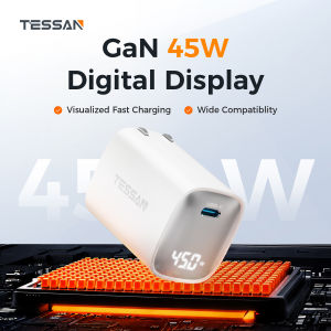 TESSAN 45W GAN PD USB Type C Fast Charger for infinix iPhone 17 16 pro max 15 pro max 14 pro 13 pro 12 pro xiaomi Redmi Huawei SAMSUNG Android Mobile Phone Charger