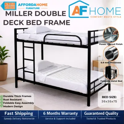 AF Home Miller Duble Deck Bed Frame | Modern Minimalist Sturdy & Space-Saving