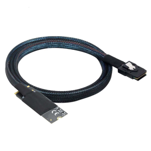 Fast Speed Server Line M.2 NVMe 2260 to MiniSAS SFF-8087 Cable with 500M Ohm Insulation Resistance