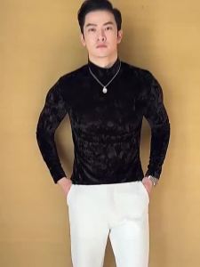 Half High Collar Slim Fit Man Pullovers Quotes Tshirt Social T Shirt For Men Funny Xxl Sweatshirts Japan Normal Xl Tee