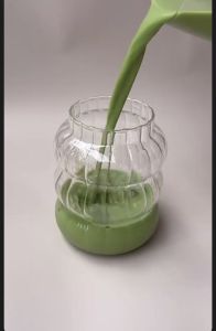 Ly Thuỷ Tinh Gợn Sóng 410ml-650ml-865ml Decor Cafe Chịu Nhiệt Cao Trang Trí Nhà Cửa Uống Matcha - Chihirostore.decor