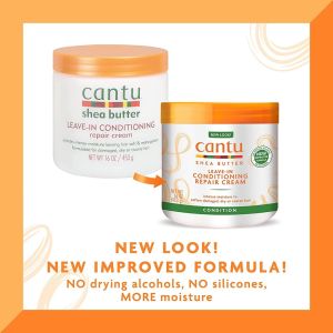 Kem dưỡng phục hồi dưỡng ẩm tóc Cantu Leave-In Conditioning Repair Cream 453g của Mỹ cho tóc xoăn - một hỗn hợp dưỡng ẩm mới nhiều dưỡng ẩm hơn giúp bỏ xa chất cồn và silicon làm khô da