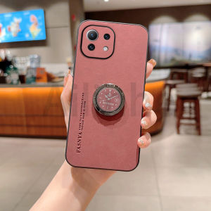 For Xiaomi Mi 11 Lite 5G NE Case Luxury Leather Magnetic Holder Ring Camera Shockproof Protection Phone Back Cover