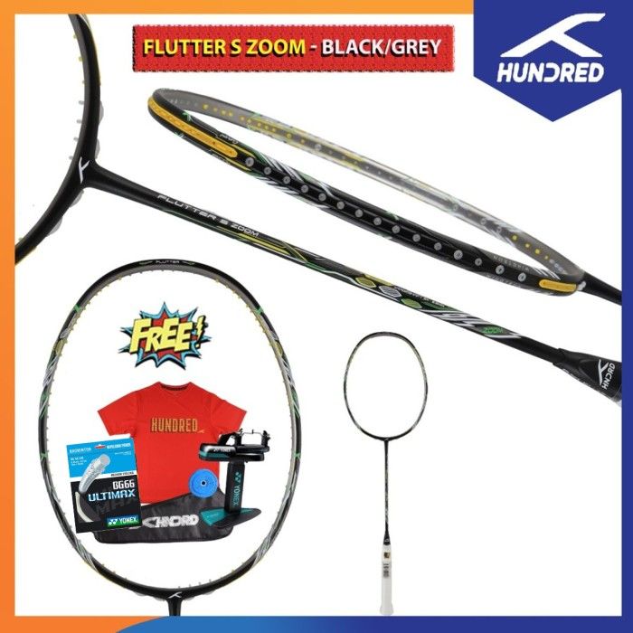 HUNDRED RAKET FLUTTER S ATTACK RAKET BADMINTON ORIGINAL