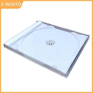 【E-WOITD】 Transparent Bottom CD Box Empty CD Case PP Plastic CD Case CD Case Capacity 1-2 Discs