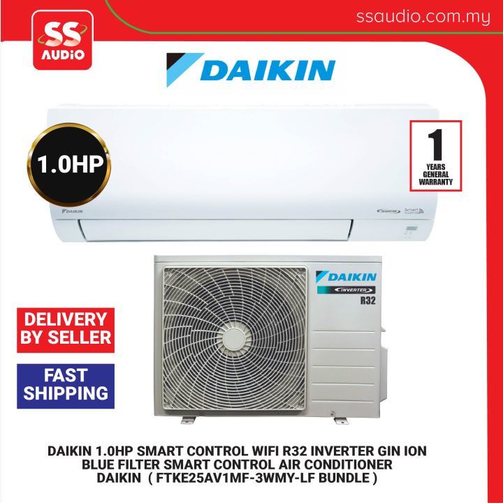 【SEDA VOUCHER】DAIKIN R32 Inverter Air-conditioner FTKE series AIRCOND 1.0HP 1.5HP 2.0HP 2.5HP WIFI gin-ion FTKE-A