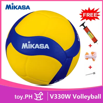 Mikasas Volleyball V330W FIVB Official Game Ball for the 2020 Tokyo Official Volleyball with Needle+Net Bag+Pump
