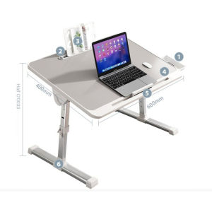 Desk Bed Table Anti Slip Foldable Laptop And Notebook Table Portable for Home Use Meja Komputer Mudah Alih