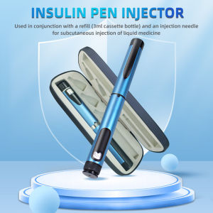 2026Reusable Insulin Pen Injector for 3ml Cartridge ISO 11608 Compatible with Dose Control 0-60 Units Clear Window Adjustable