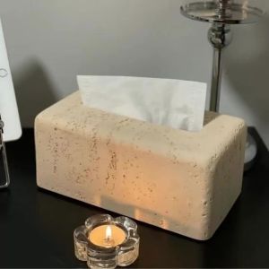 Sacesr Creative Tissue Simple Rectangular Wet Tissue Case Luxury Elegant Napkin Tissues Paper Kitchen Tissues Storage 9H4B3