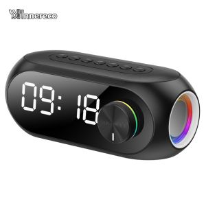 Portable Bluetooth Speaker with Wireless Subwoofer FM Radio Alarm Clock Outdoor Sound System Waterproof Stereo Sound Box for Outdoor Use