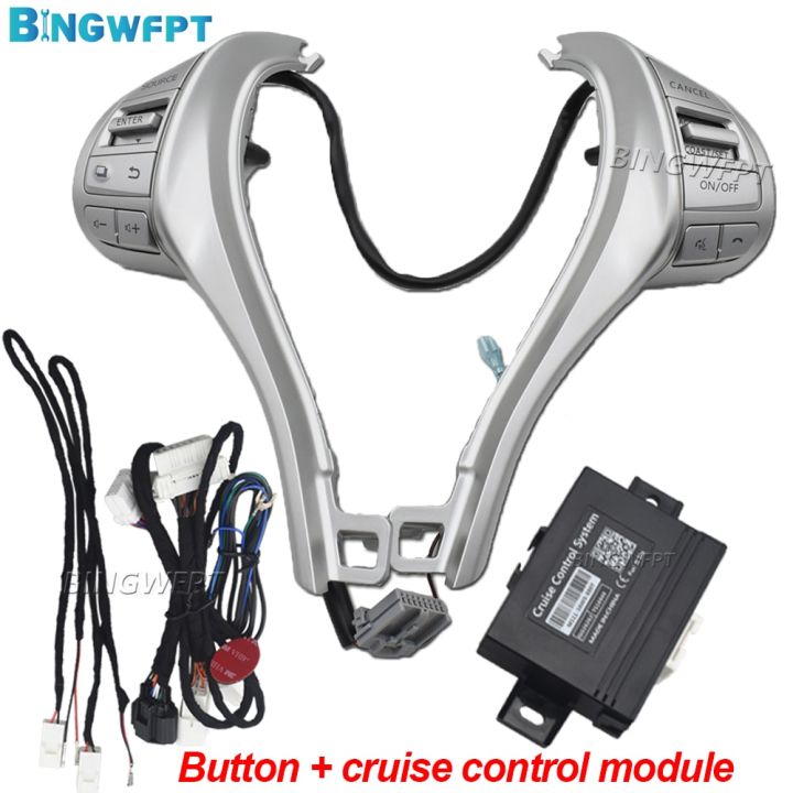 New Button + Cruise Control Module For Nissan NAVARA 2017 2018 2019 2020 2021 Steering Wheel
