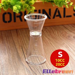 PVC Double Jigger Measuring Cup 10/20/40cc Transparent Jigger with Measurement Markings